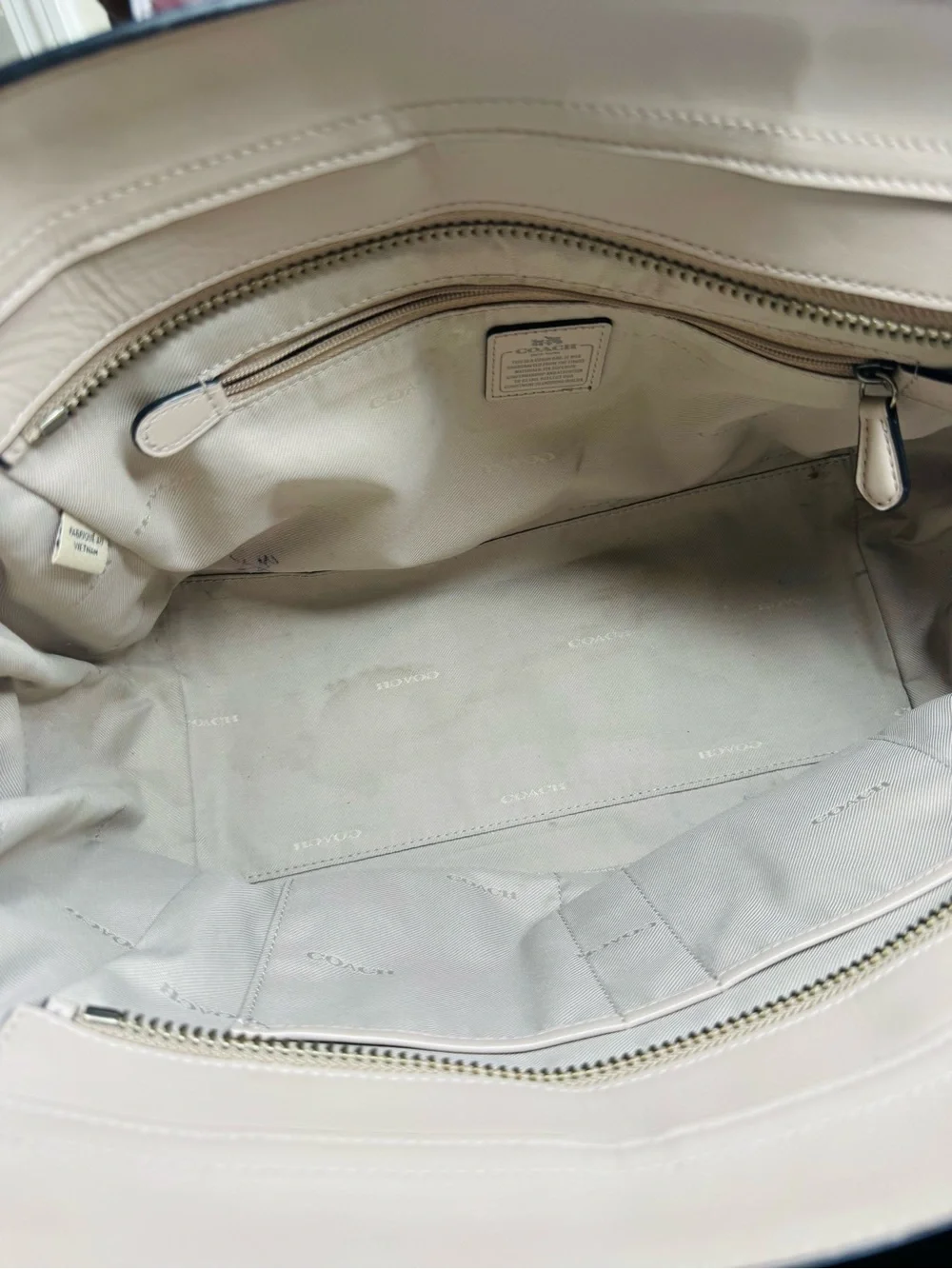 Coach Swagger  Colorblock Leather Satchel in Olive/Blush